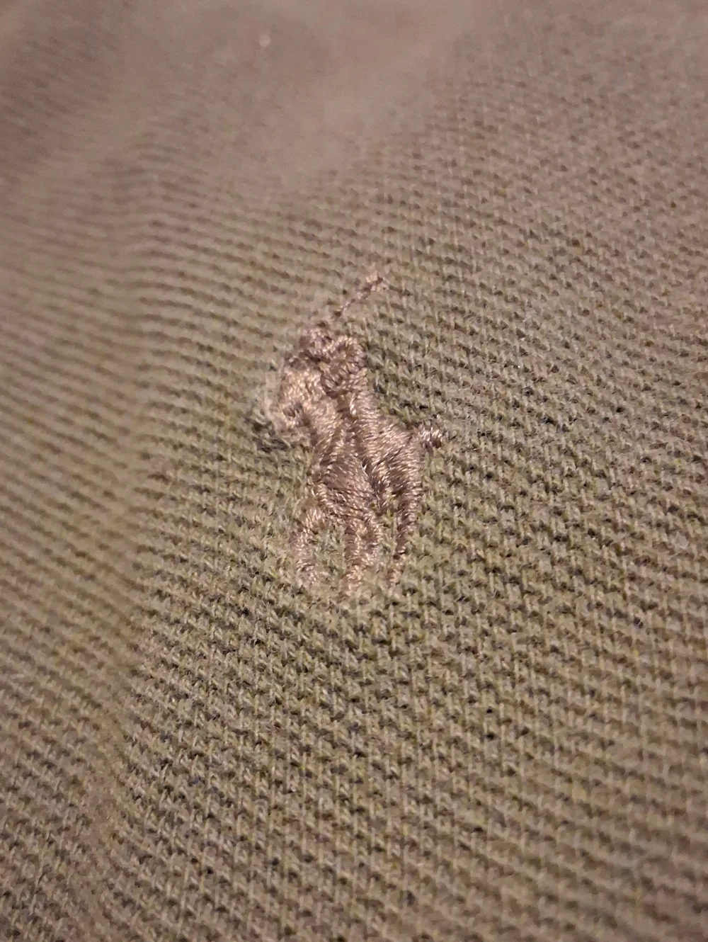 Polo by Ralph Lauren Olive Green Long Sleeve Cotton Polo Shirt Men's XL